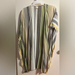 Cato Green and Yellow Accent Curtains Modern Striped Design